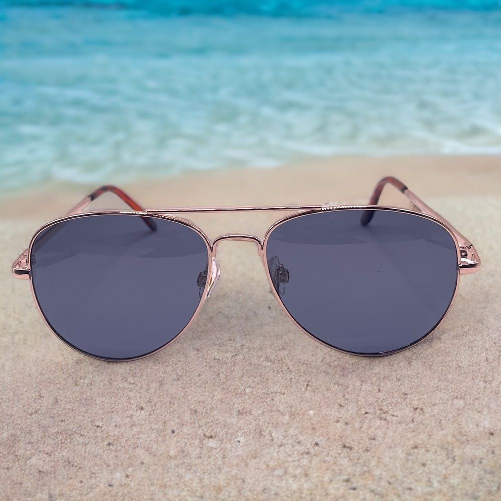 Gold Polarized Aviators Gray Lenses NS0281 Danny GLD POL DIS